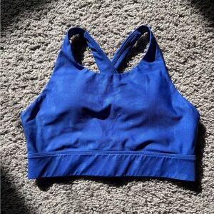 Blue Fabletics sports bra